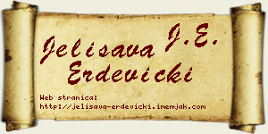 Jelisava Erdevički vizit kartica